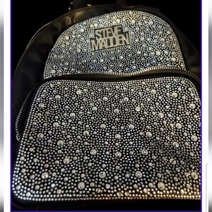 Steve Madden Black Backpack with Silver Accents Very Sparkly